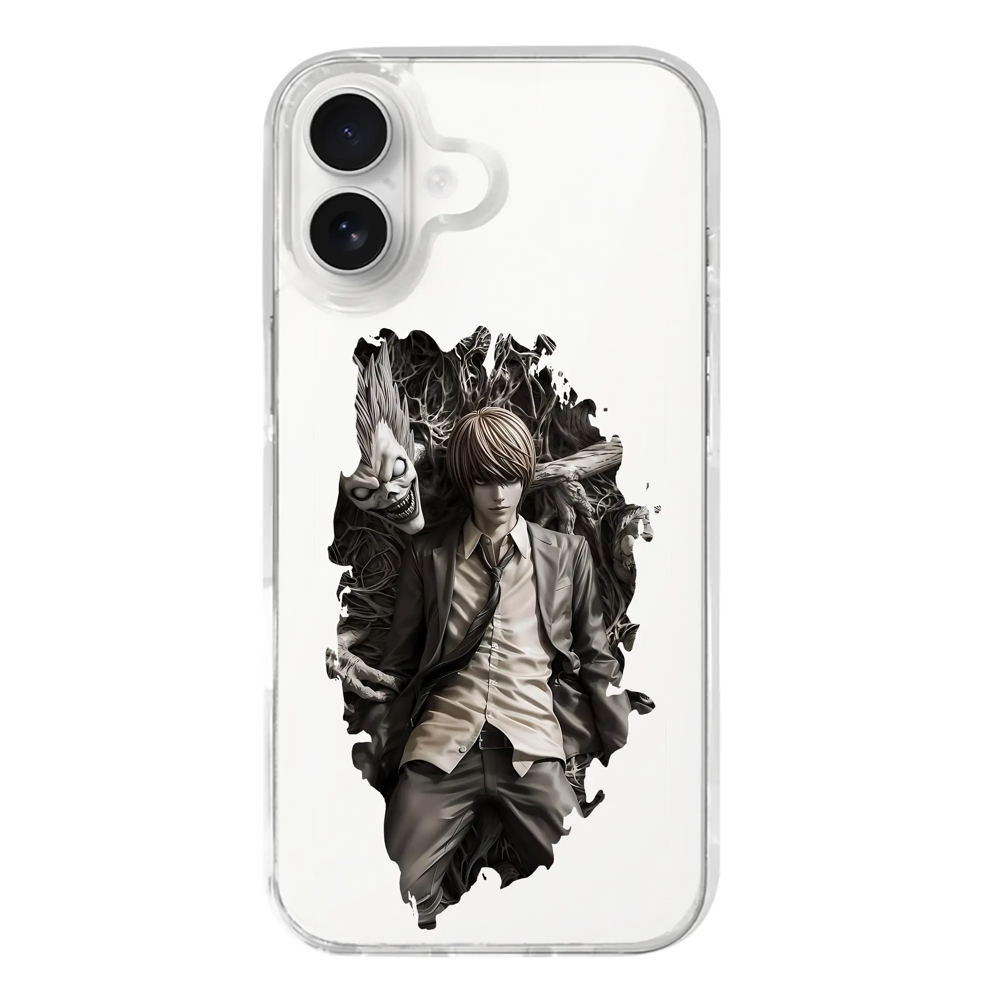 デスノート グッズ,夜神月 - iPhone 17シリーズ 透明スマホケース – 薄型・耐衝撃・精密フィット保護カバー